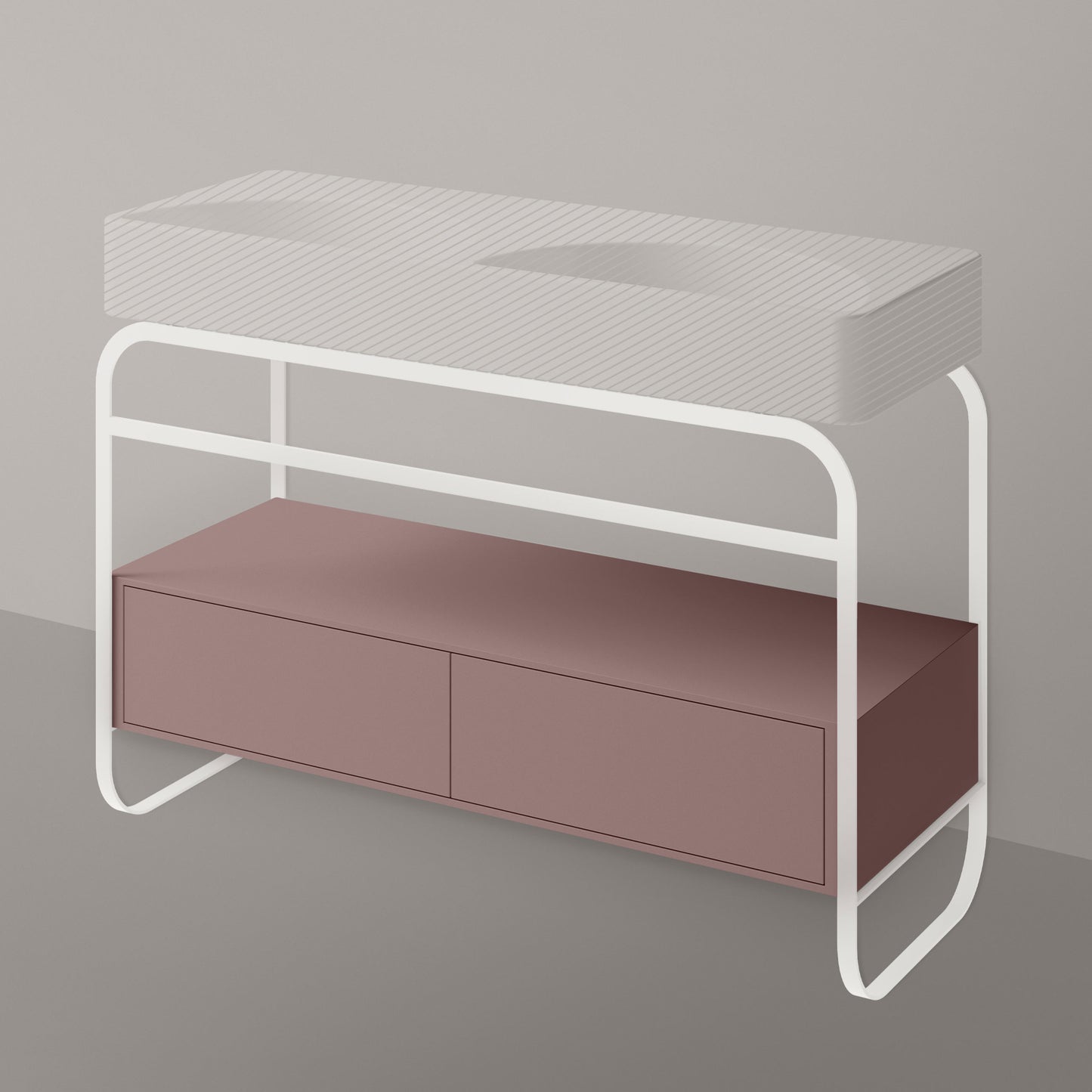 ALICE LUNARIS Frame with Drawer - White