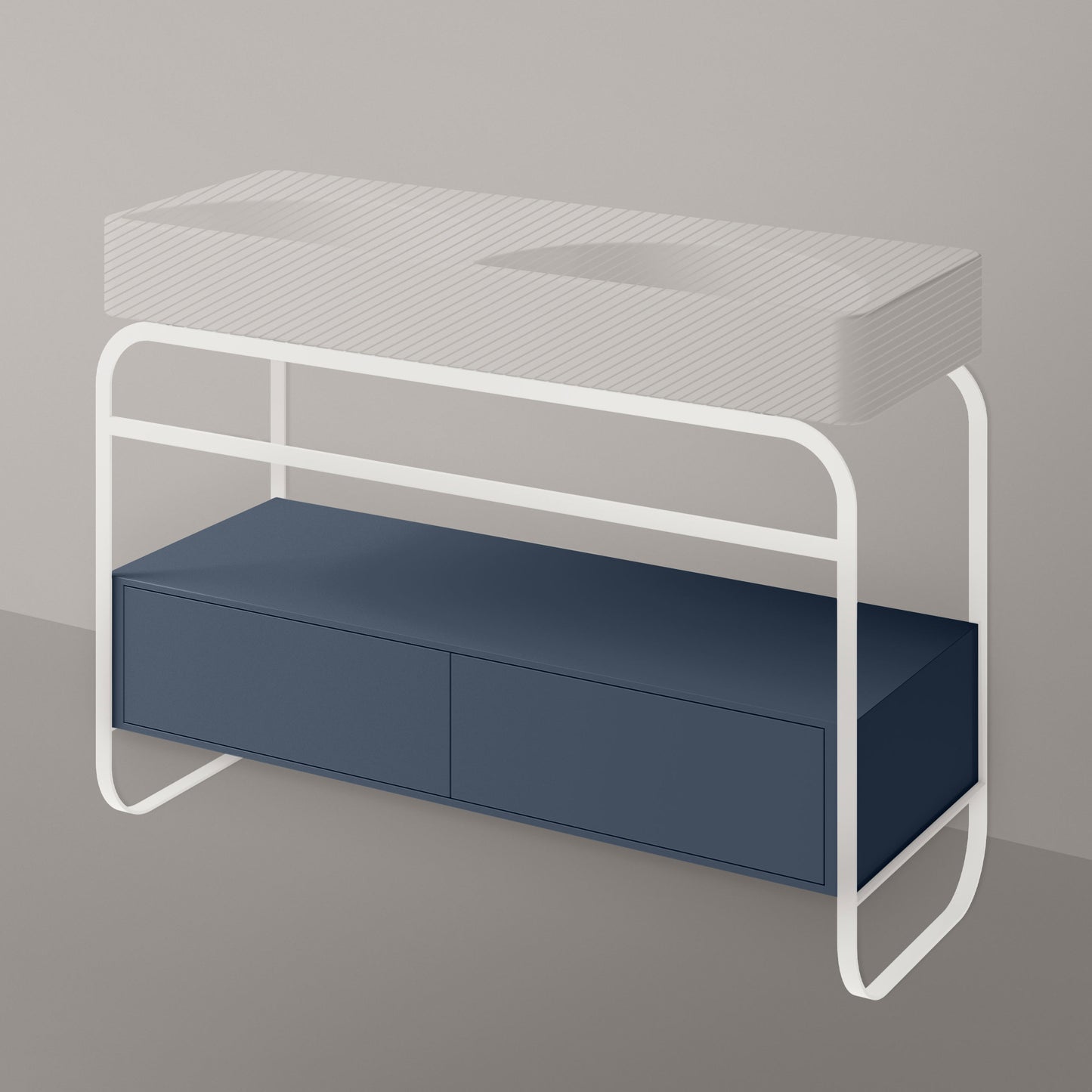 ALICE LUNARIS Frame with Drawer - White