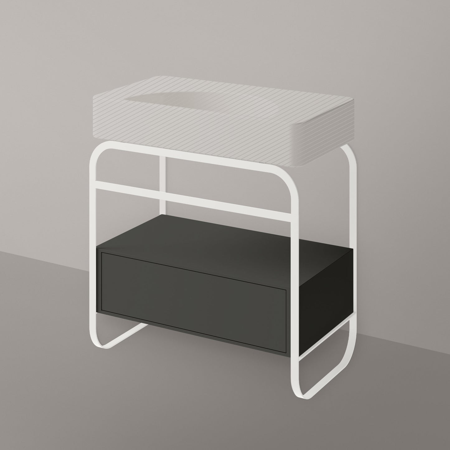 ALICE LUNARIS Frame with Drawer - White