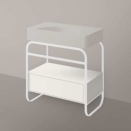 ALICE LUNARIS Frame with Drawer - White