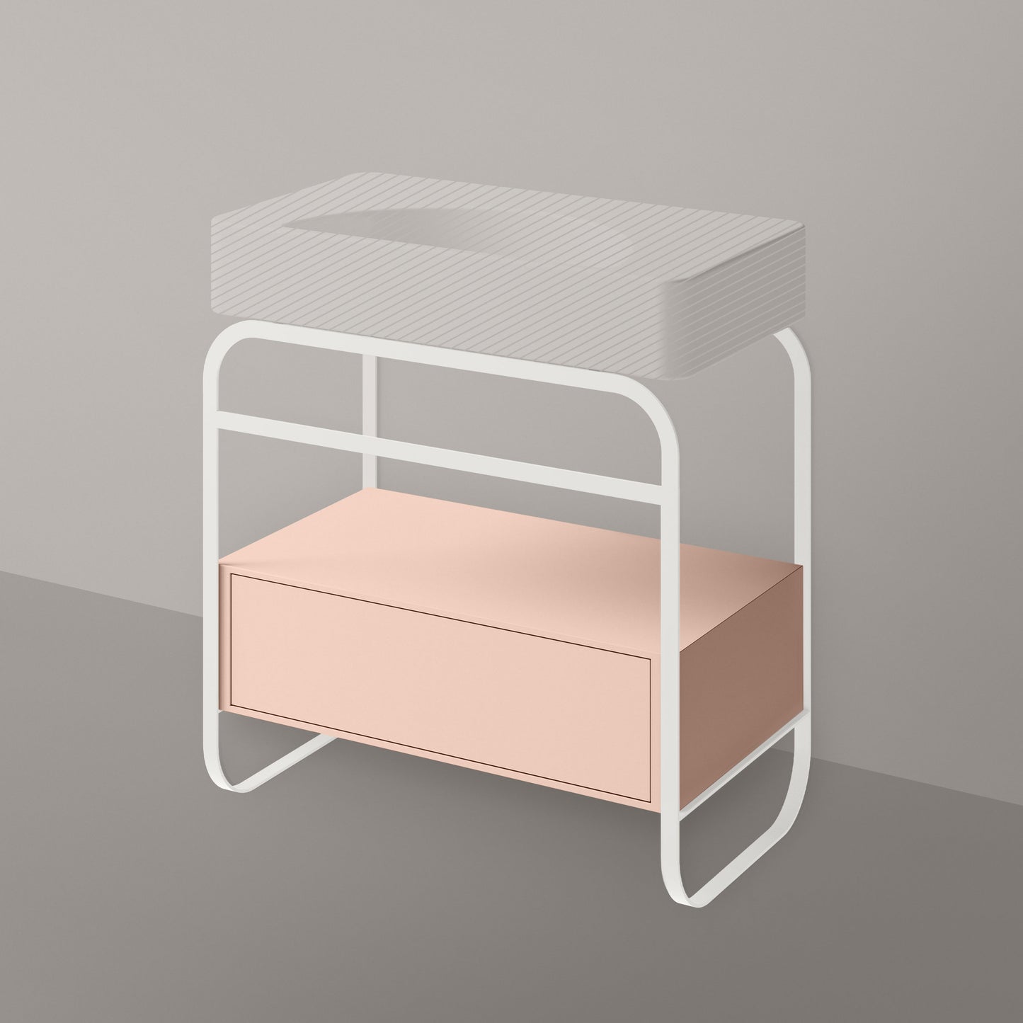 ALICE LUNARIS Frame with Drawer - White