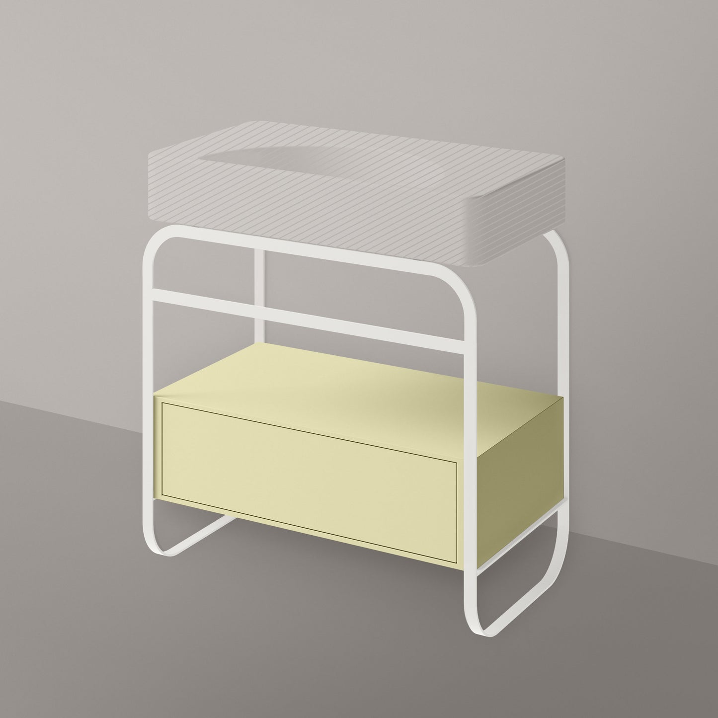 ALICE LUNARIS Frame with Drawer - White