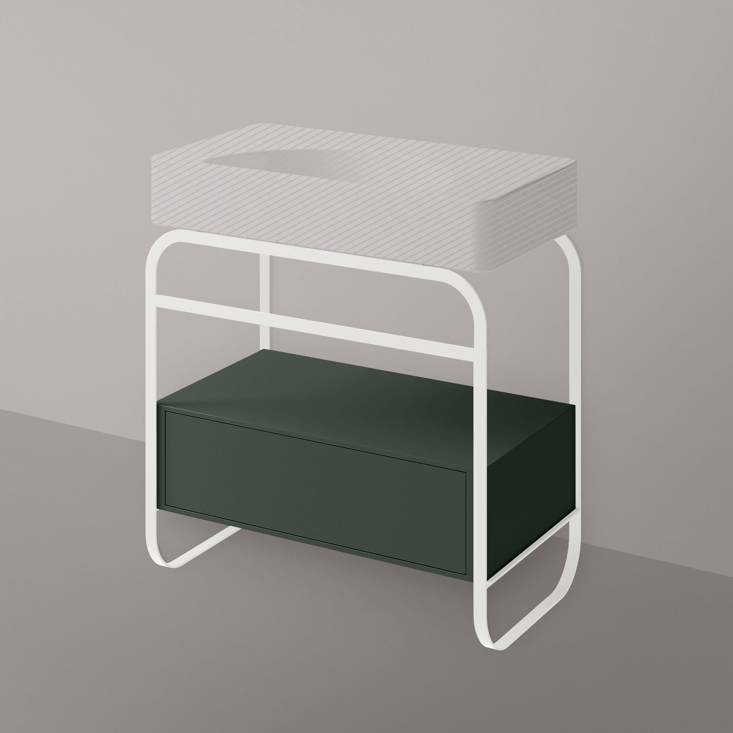 ALICE LUNARIS Frame with Drawer - White