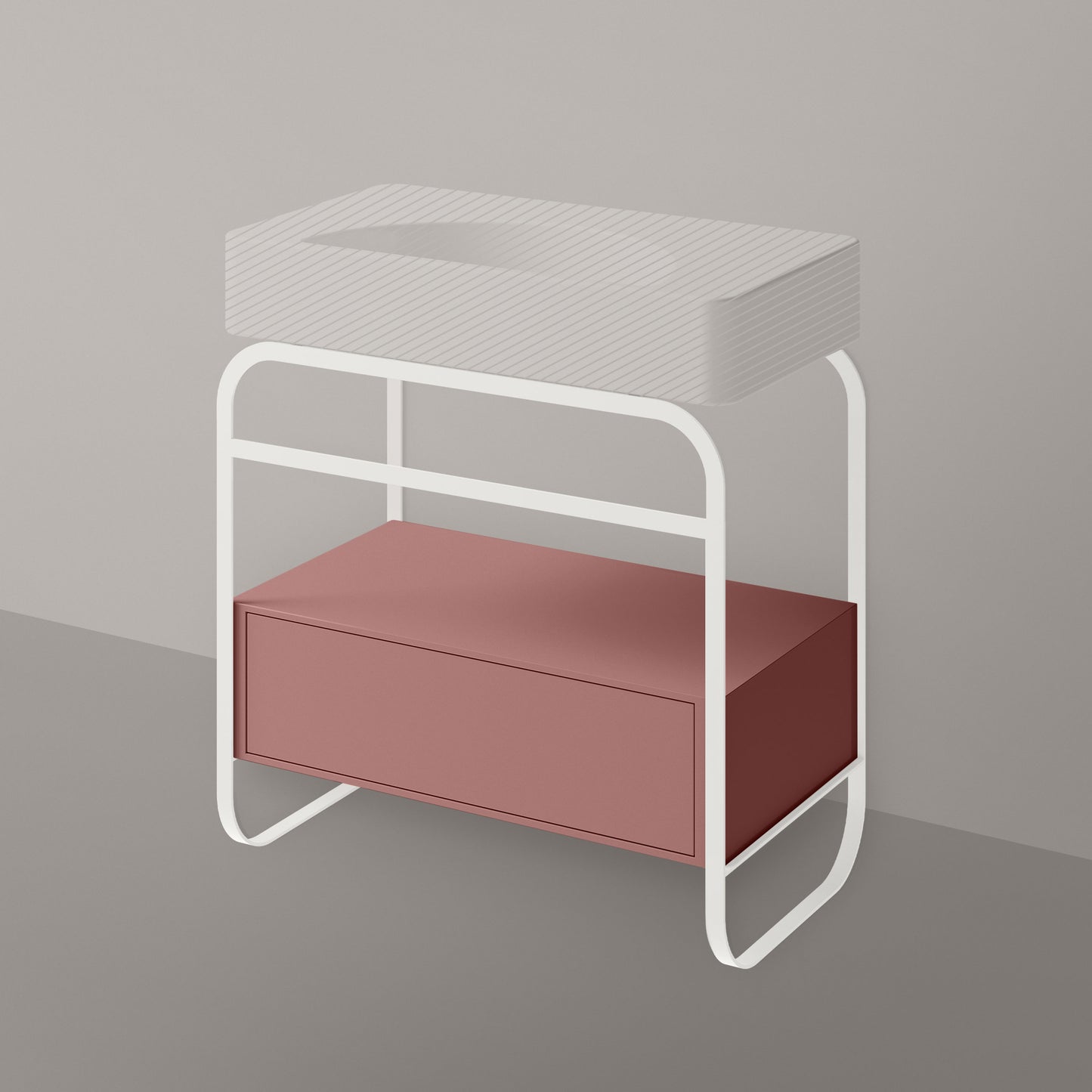 ALICE LUNARIS Frame with Drawer - White