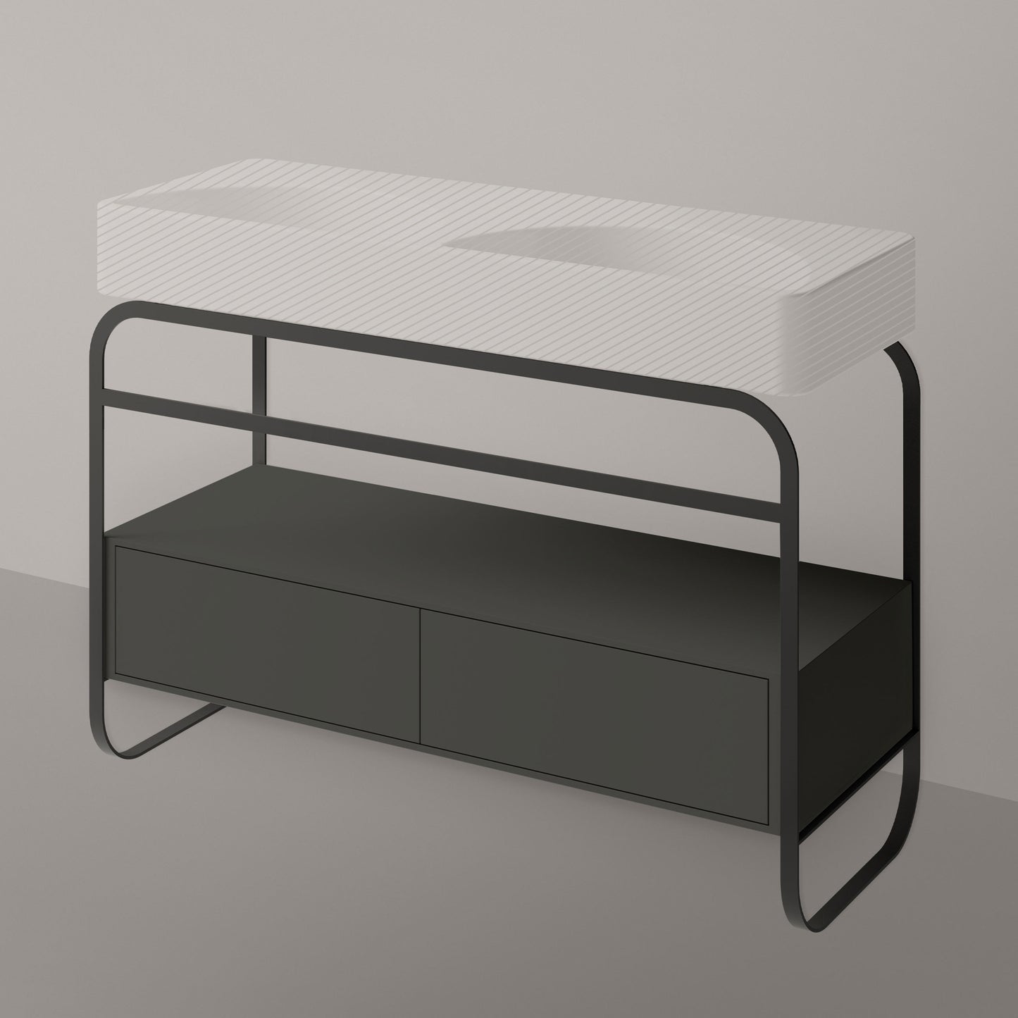 ALICE LUNARIS Frame with Drawer - Black