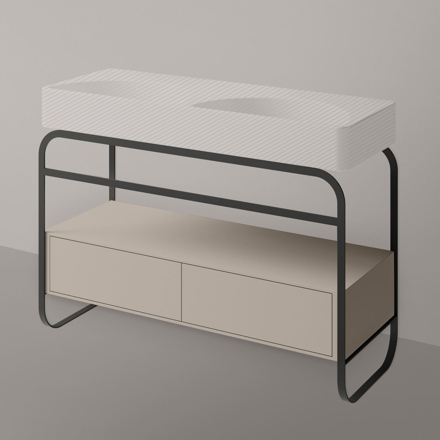 ALICE LUNARIS Frame with Drawer - Black