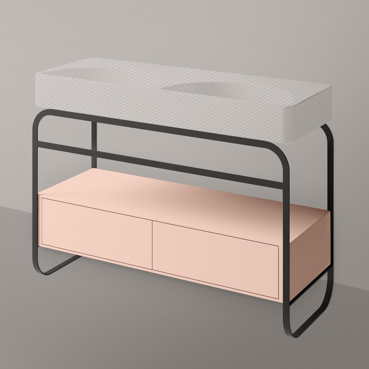 ALICE LUNARIS Frame with Drawer - Black