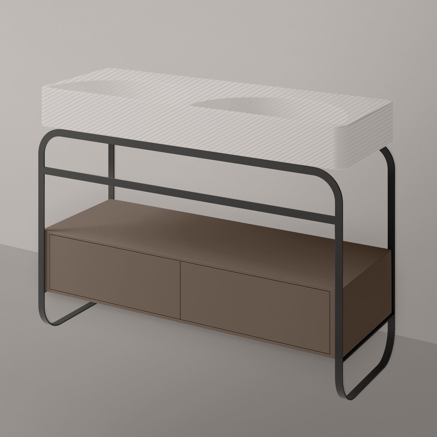 ALICE LUNARIS Frame with Drawer - Black