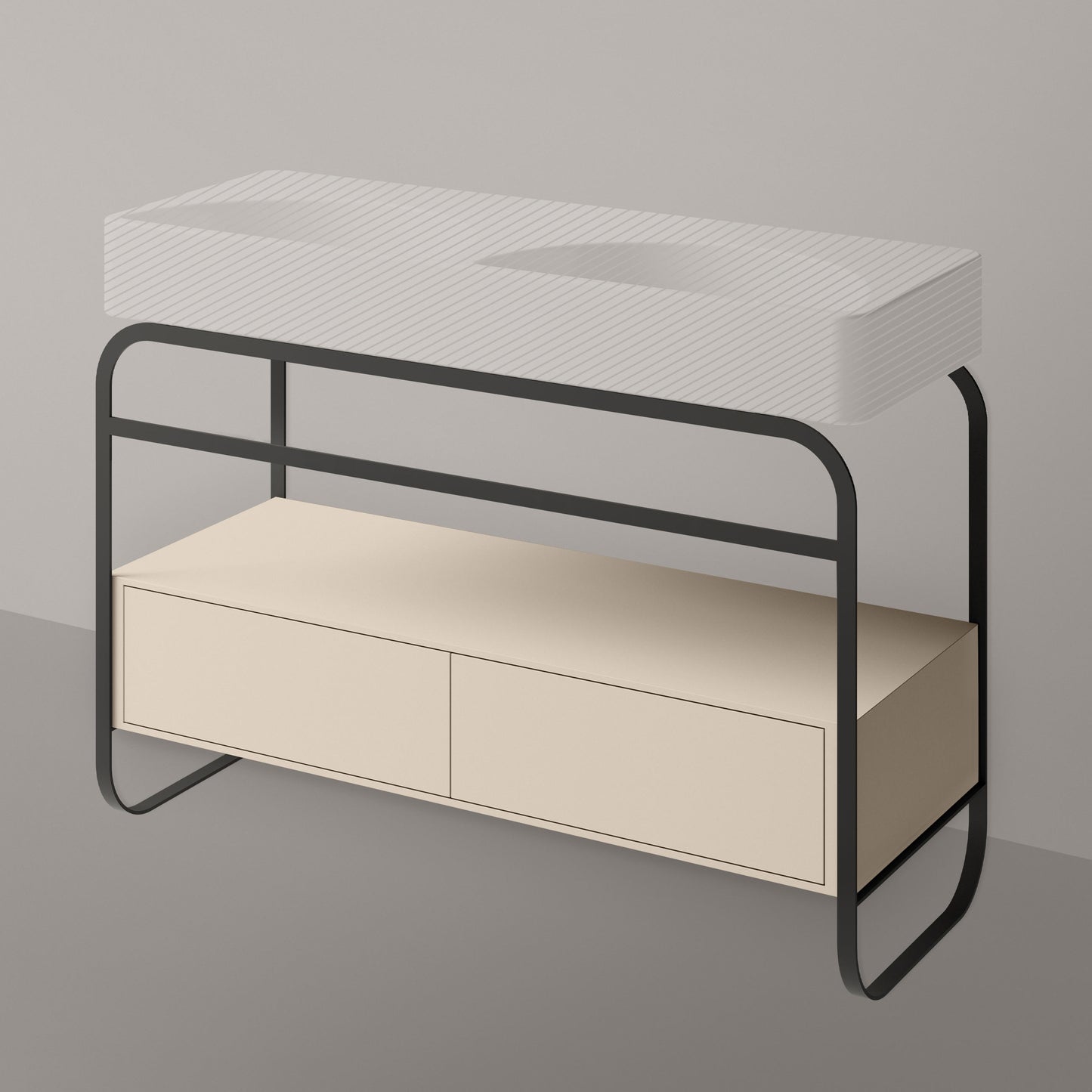 ALICE LUNARIS Frame with Drawer - Black