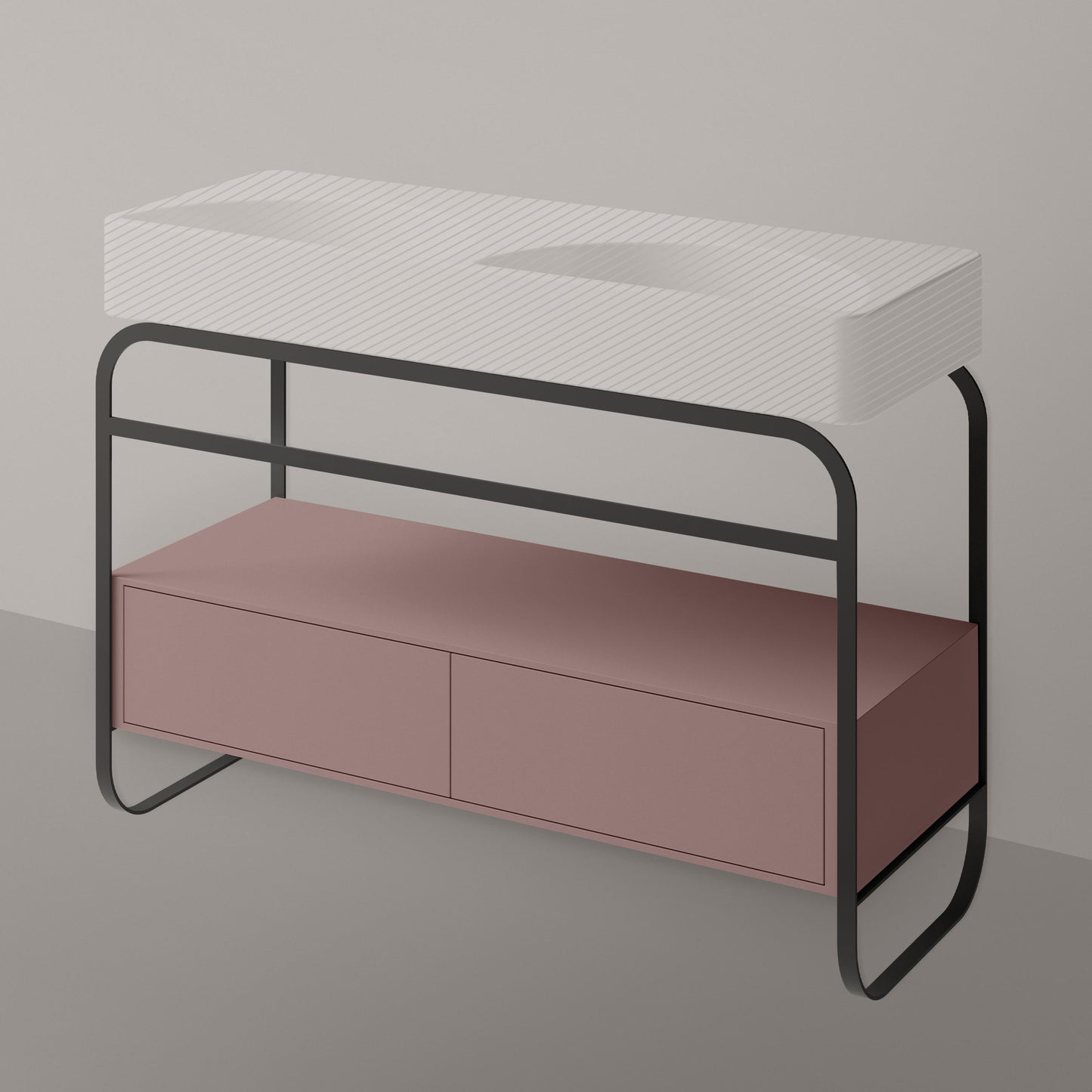 ALICE LUNARIS Frame with Drawer - Black