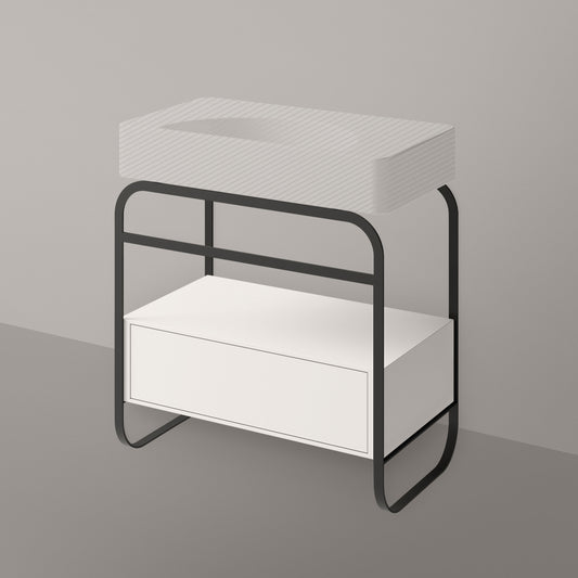 ALICE LUNARIS Frame with Drawer - Black