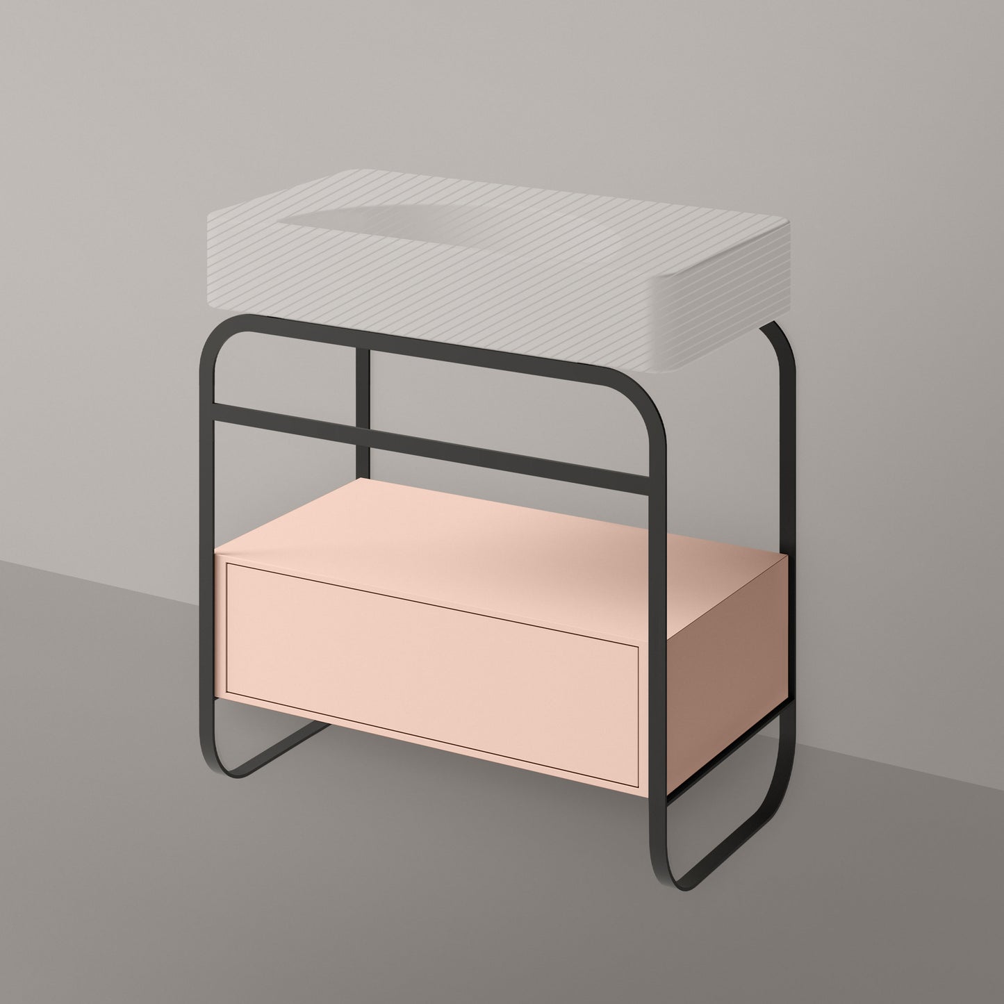 ALICE LUNARIS Frame with Drawer - Black