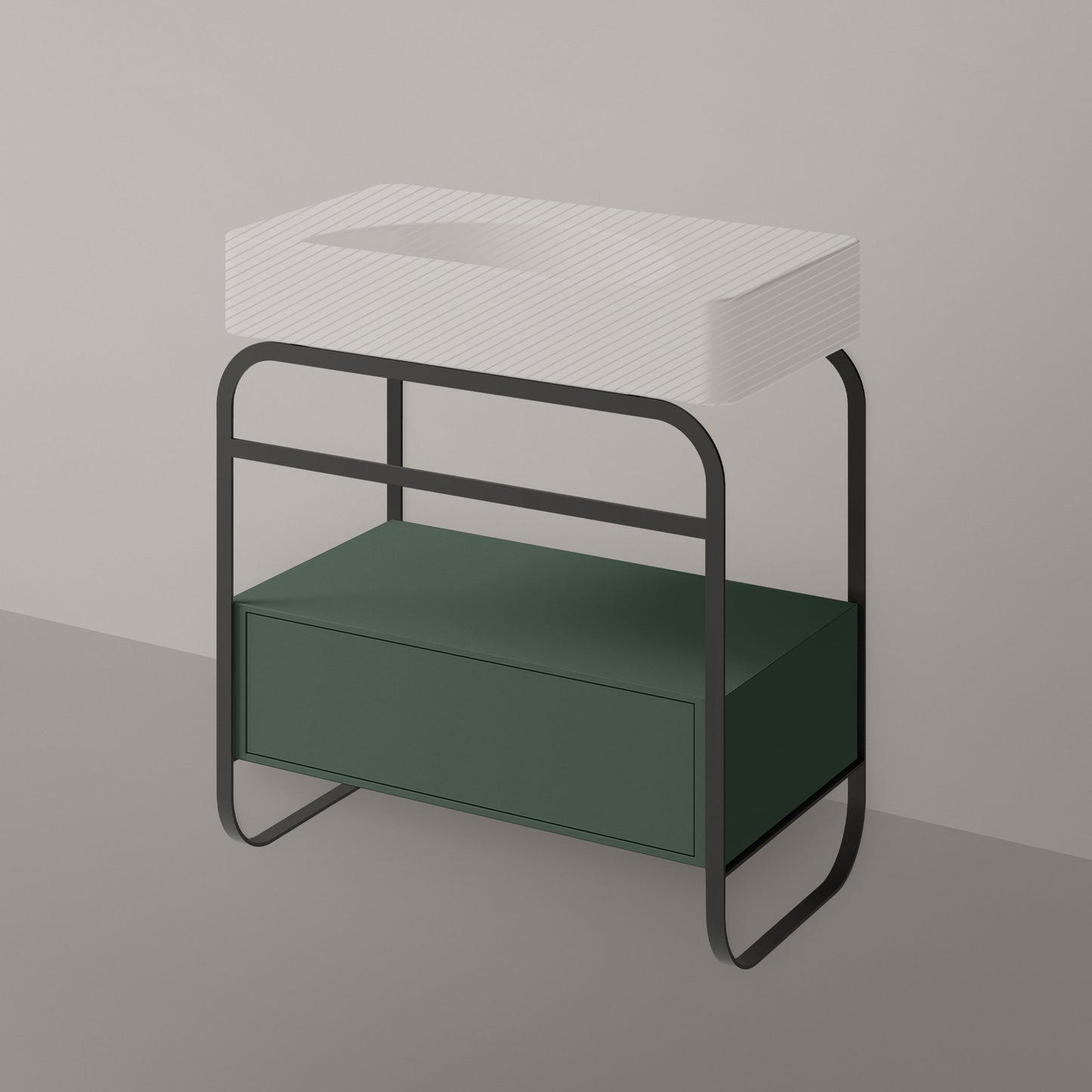 ALICE LUNARIS Frame with Drawer - Black