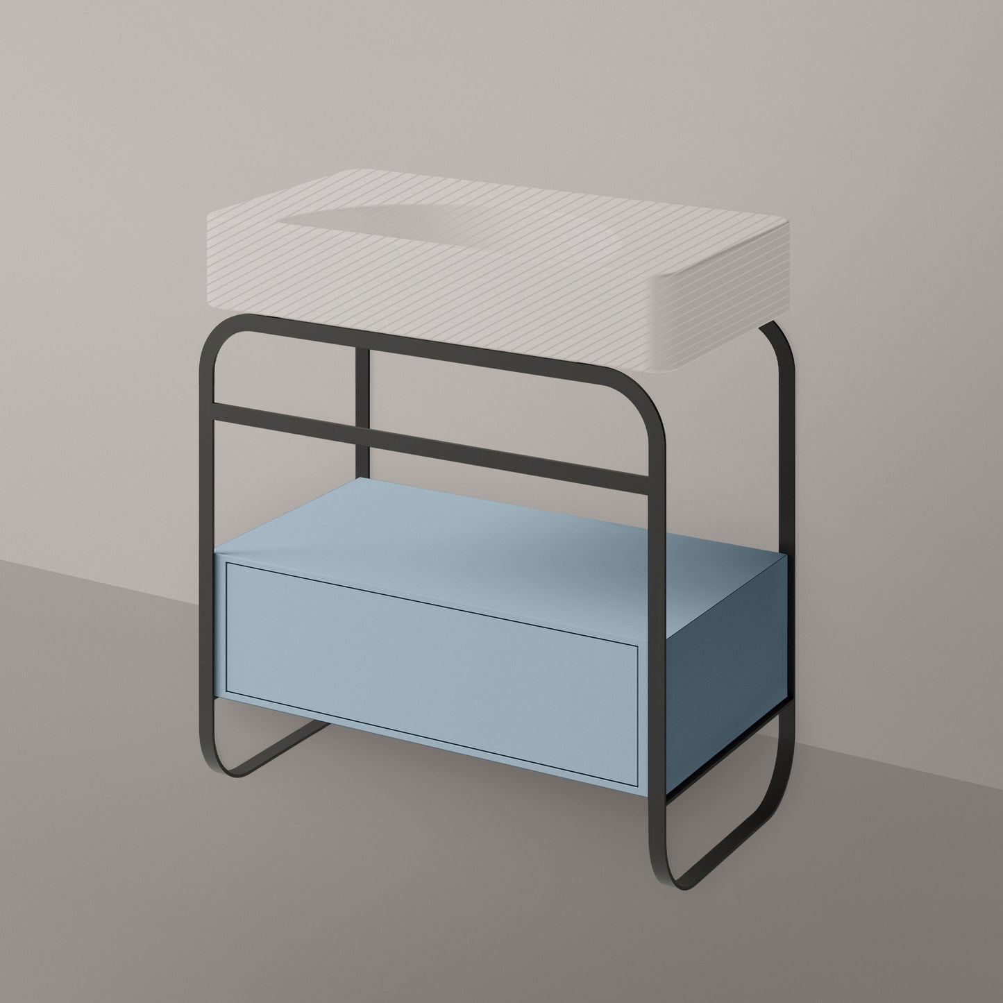 ALICE LUNARIS Frame with Drawer - Black