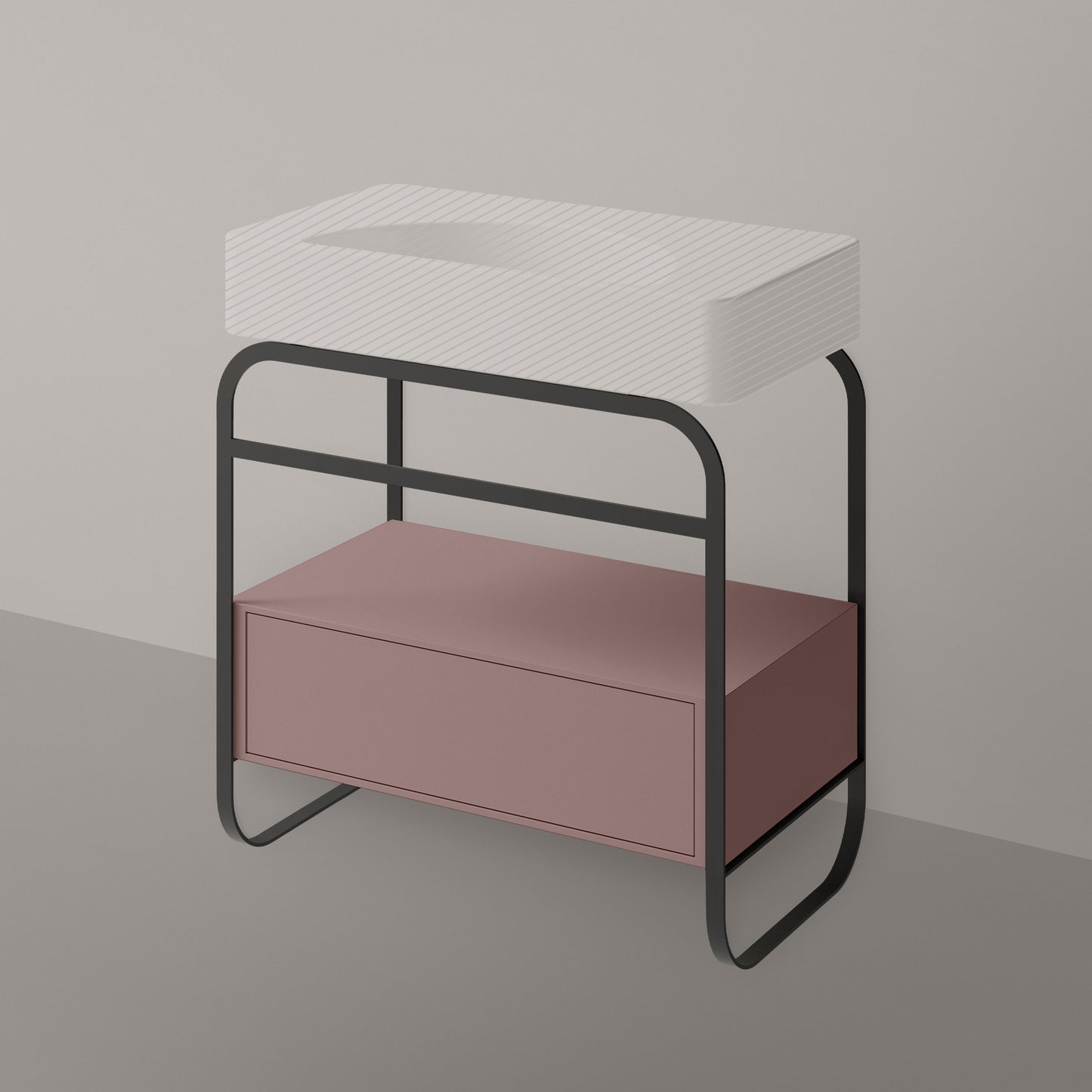 ALICE LUNARIS Frame with Drawer - Black