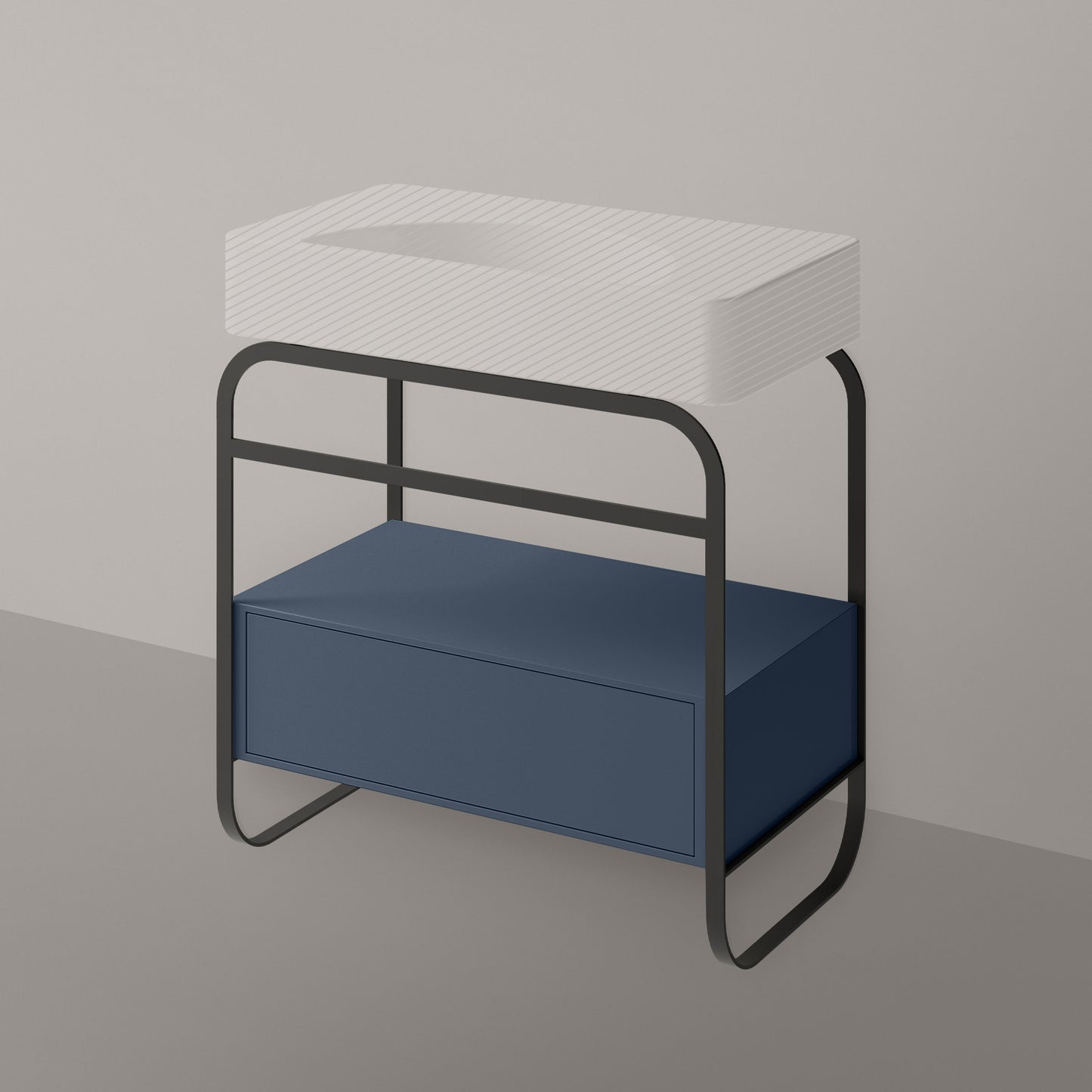 ALICE LUNARIS Frame with Drawer - Black