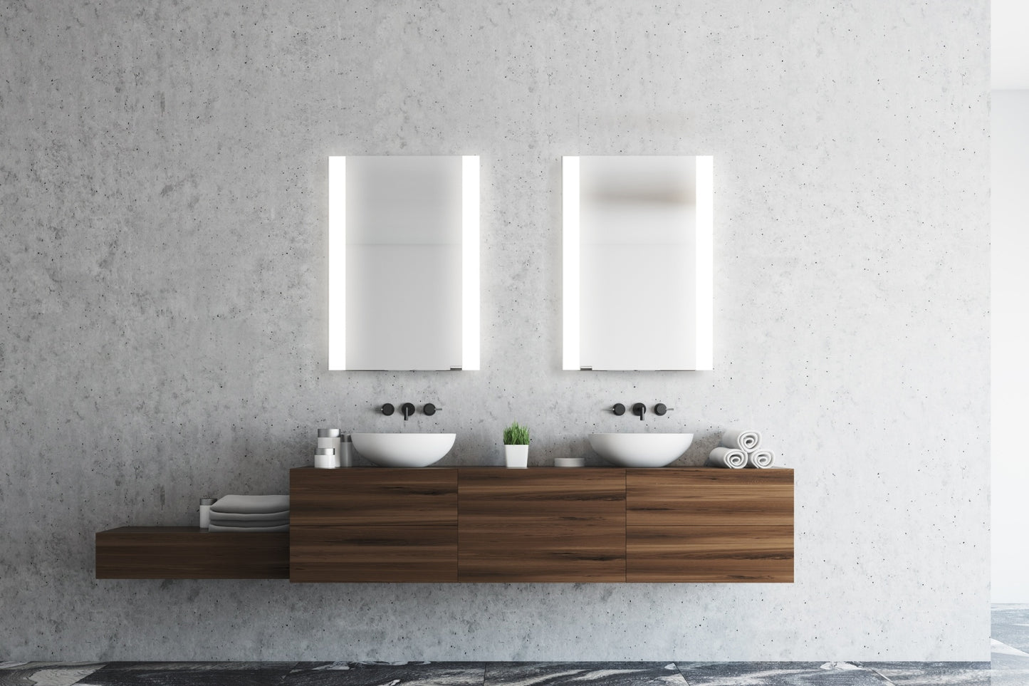 SIDLER Modello Bathroom Cabinet Vertical Lighting MD-VL W2-1/4"-H40" 3000K 23W