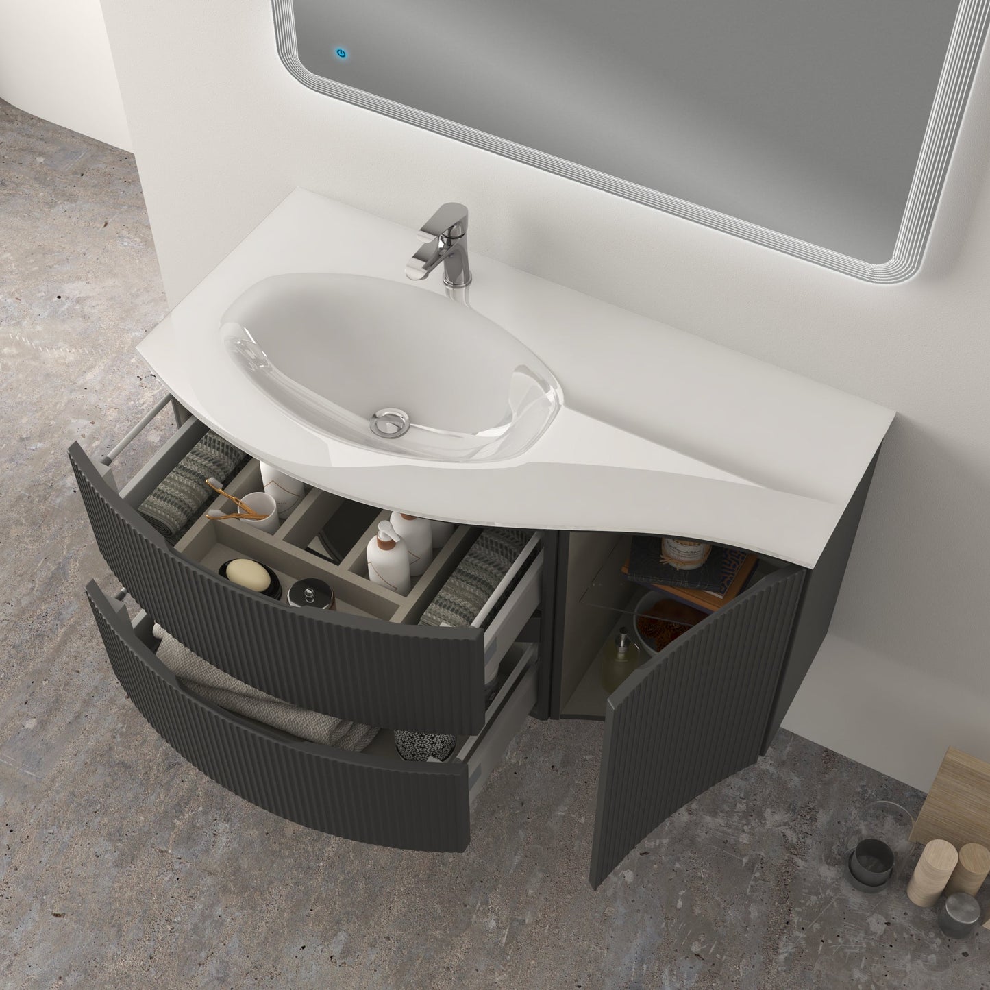 BH Sink Glass Sting Washbasin