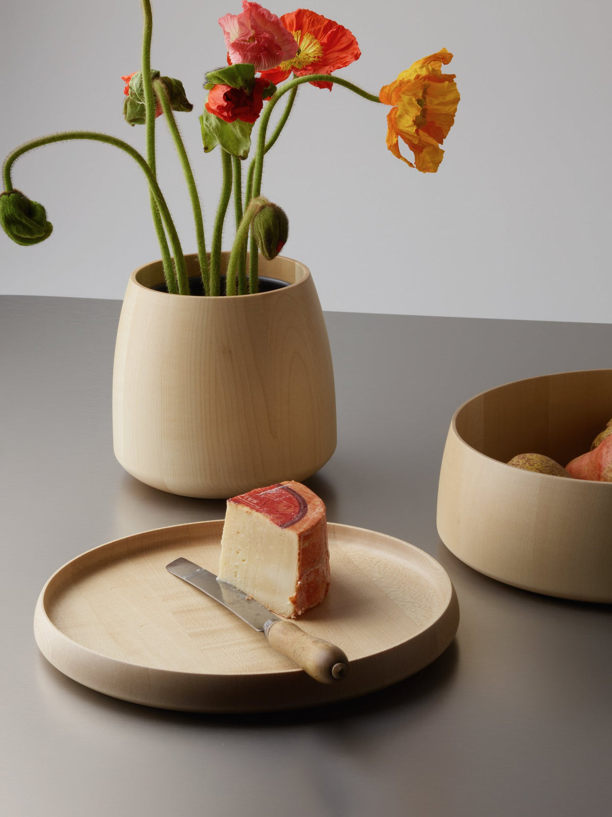 ONYO VASE with ceramic insert – Dark Ash