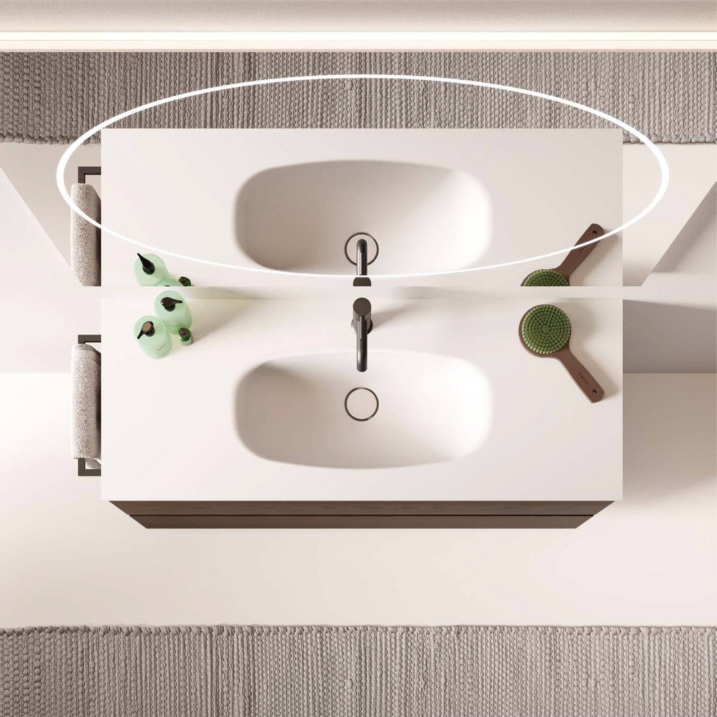Berloni O Mirror LED 3000K with back and front light