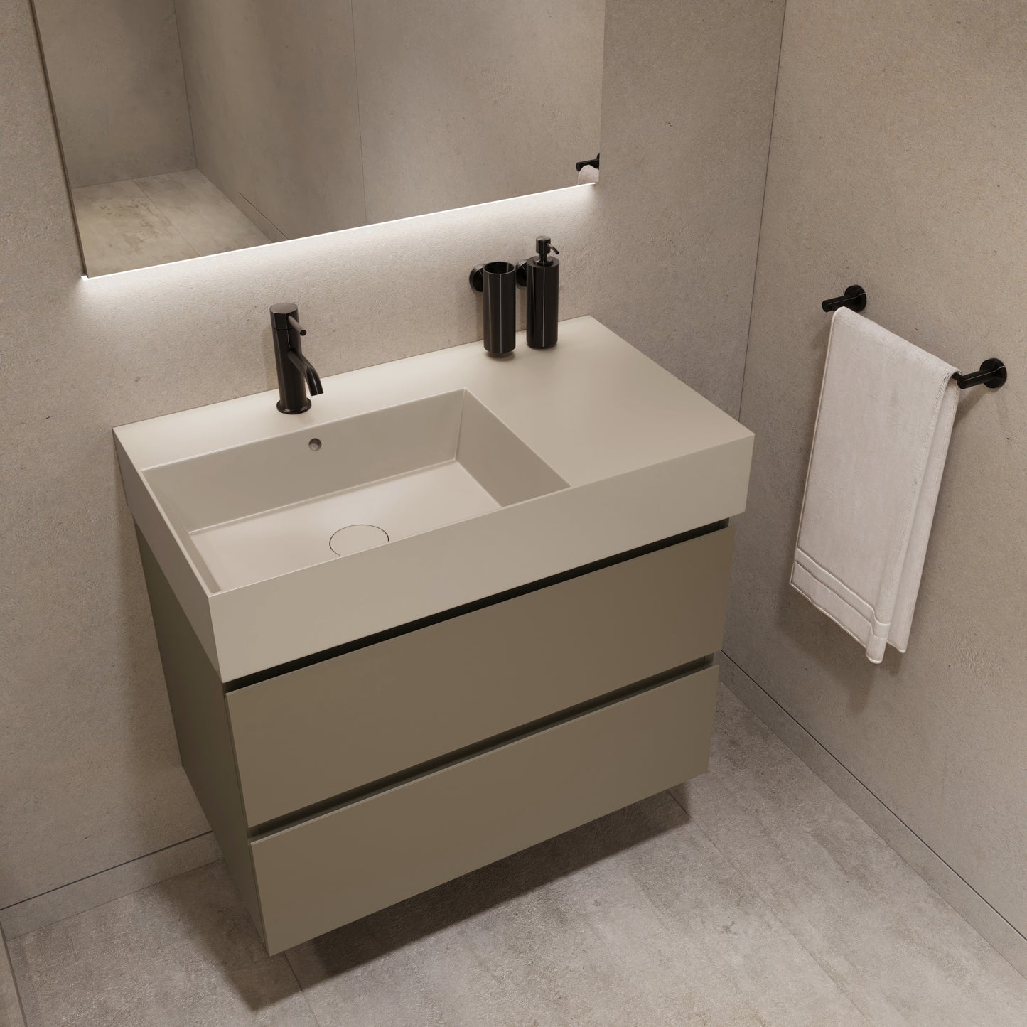 Berloni Spy Sink Cabinet 24" 2 Drawer
