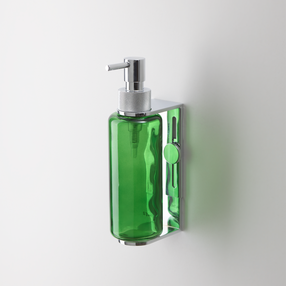 DW TT PORTER Soap dispenser Glass bottle Green / Pump Dark Metal Matte