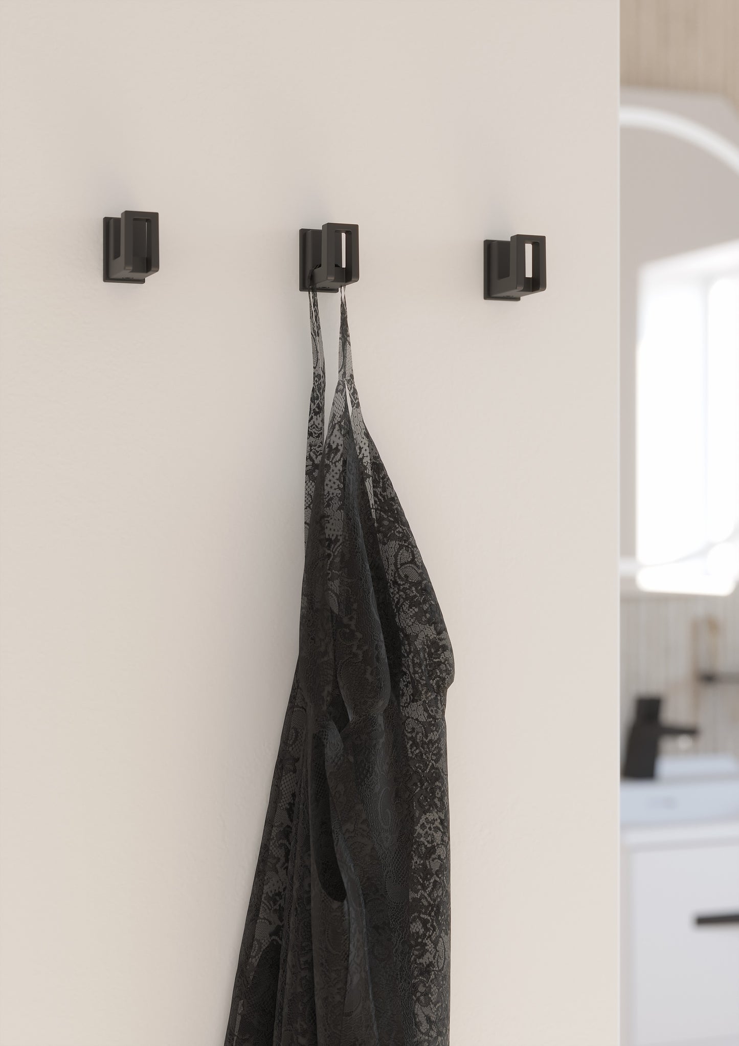 SONIA -S-CUBE OPEN TOILET ROLL HOLDER BLACK