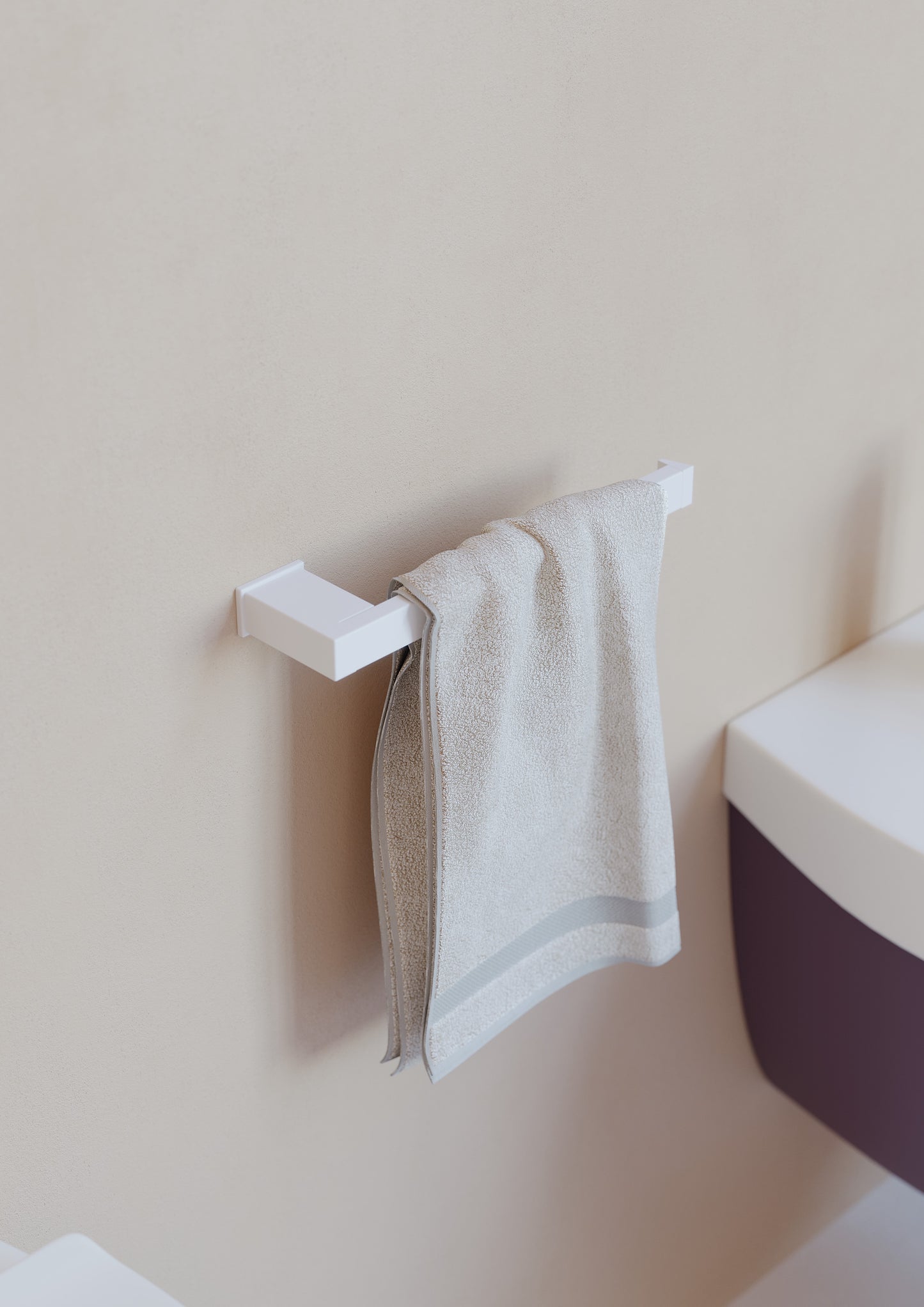 SONIA -S-CUBE DOUBLE ROBE HOOK WHITE