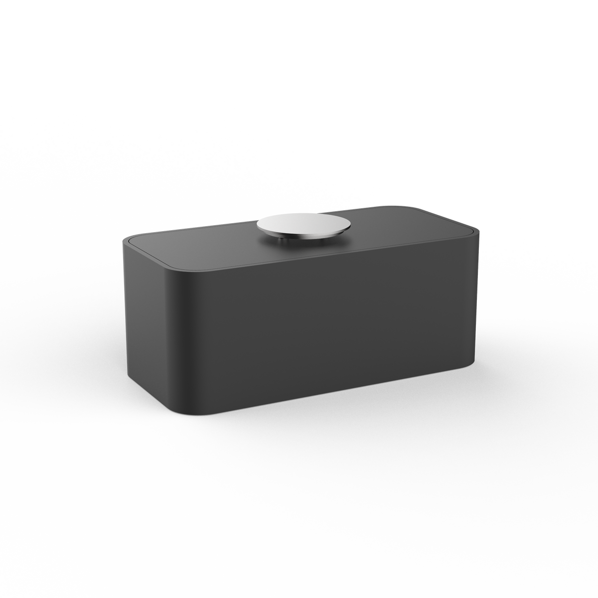 DW  STONE UTBMD Multi-purpose box with lid Black Matte / Stainless Steel Matte