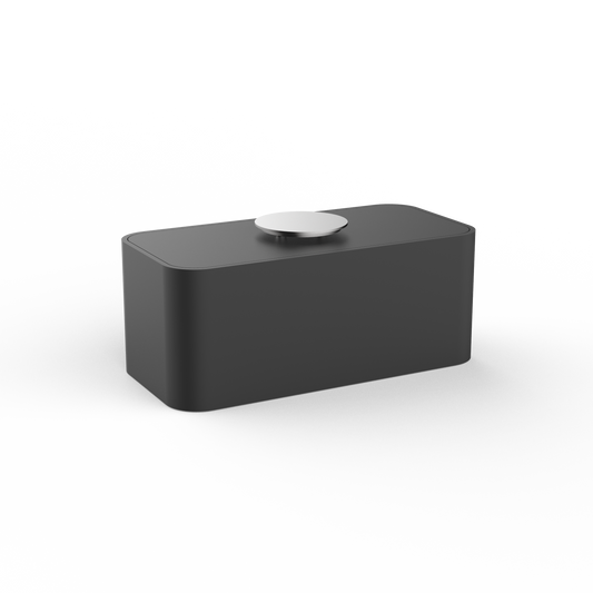 DW  STONE UTBMD Multi-purpose box with lid Black Matte / Stainless Steel Matte
