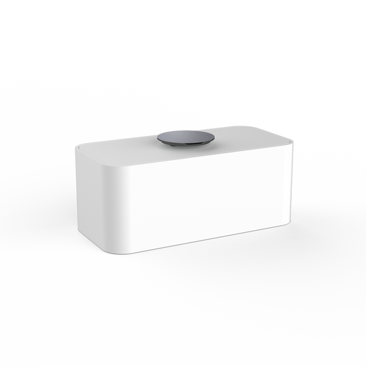 DW  STONE UTBMD Multi-purpose box with lid White Matte / Black Chrome PVD