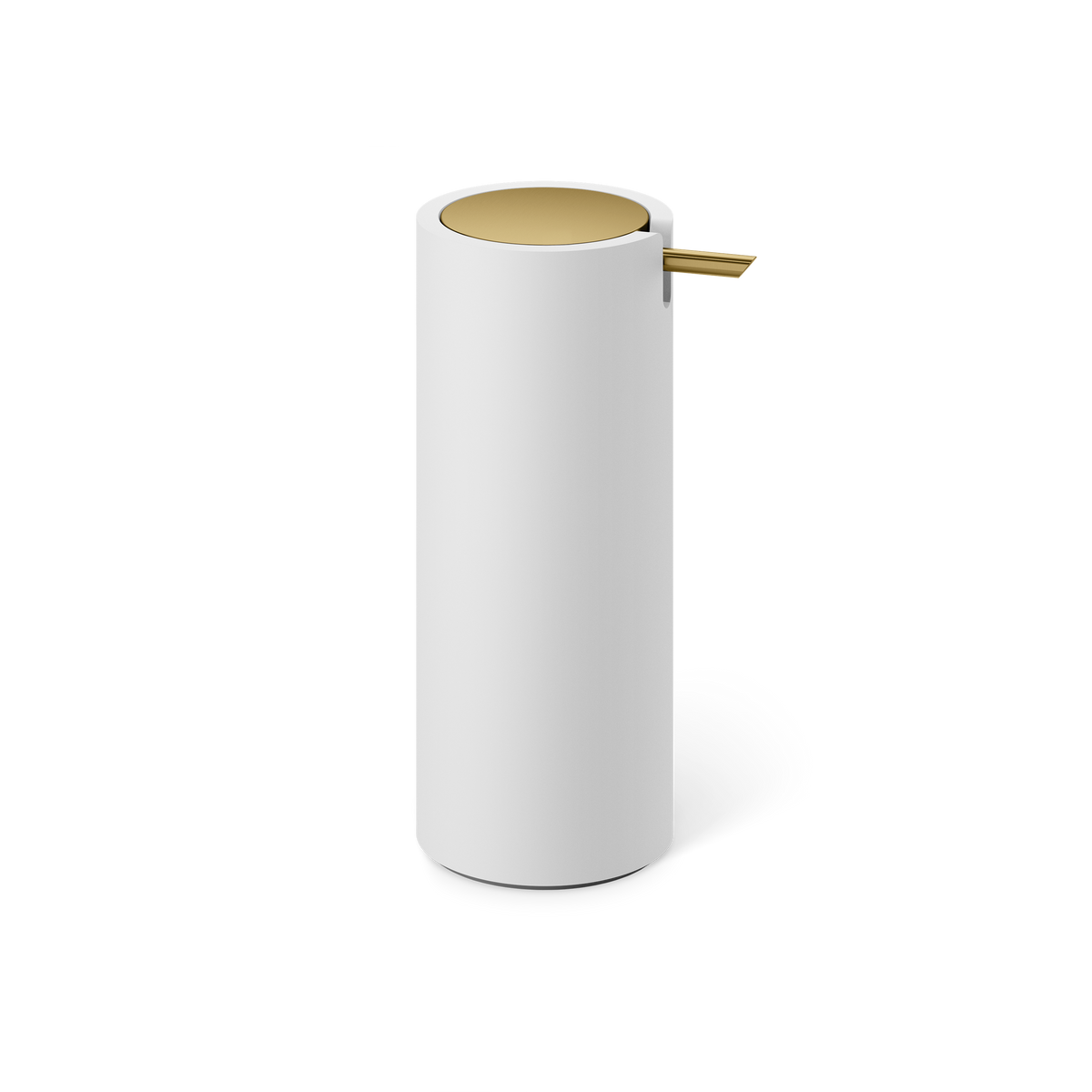 DW  STONE SSP Soap dispenser White Matte / Gold Matte PVD