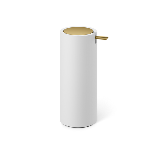 DW  STONE SSP Soap dispenser White Matte / Gold Matte PVD