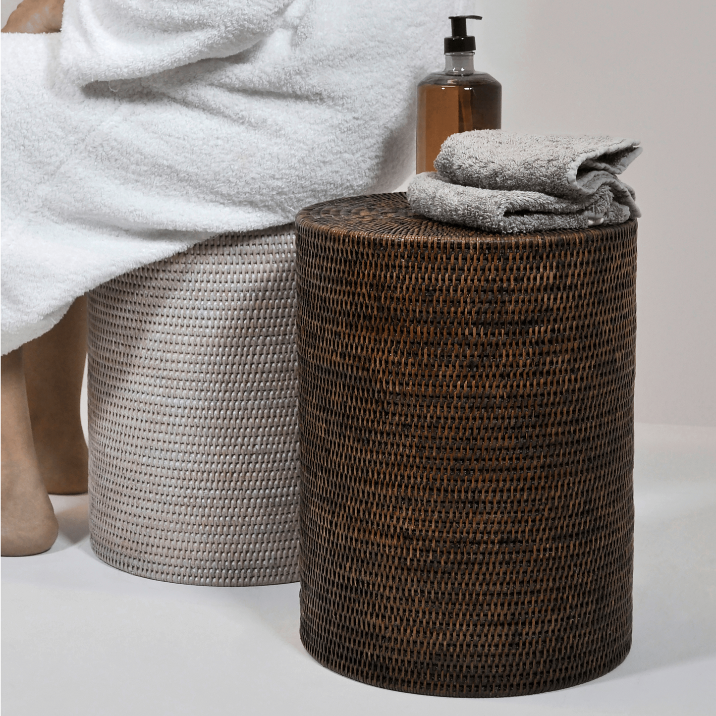 DW BASKET STOOL - Rattan light