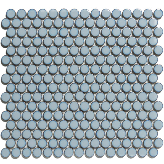 TMF Venice  Pennyround Glazed 19 - Blue Grey Edge - Gloss