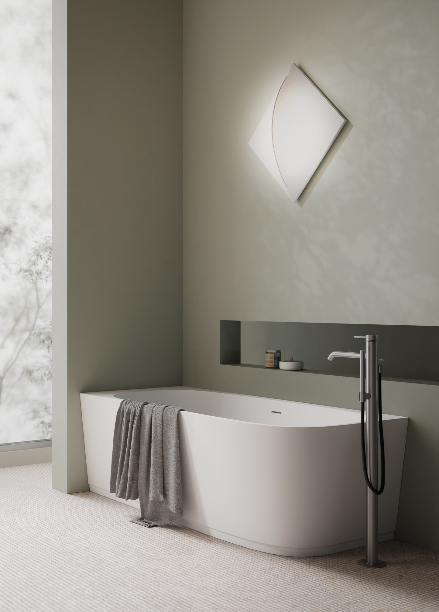 ALICE VEGA Corner Bathtub 67"x 27 1/2"