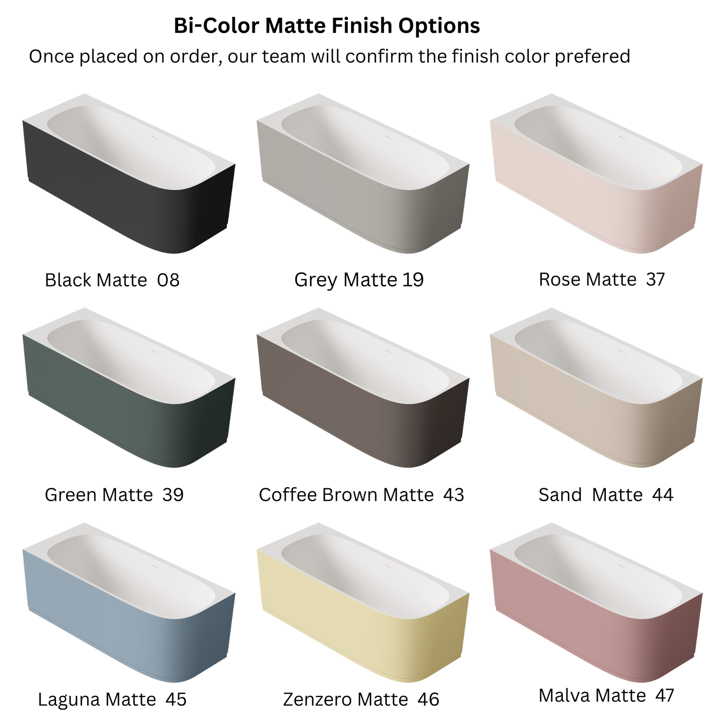 ALICE VEGA Corner Bathtub 67"x 27 1/2"