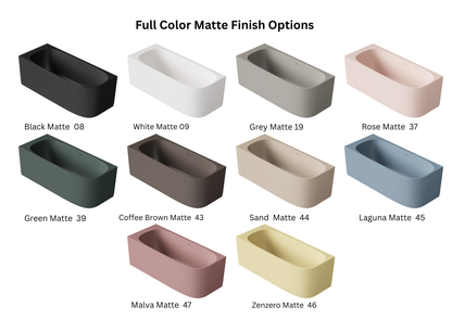 ALICE VEGA Corner Bathtub 67"x 27 1/2"