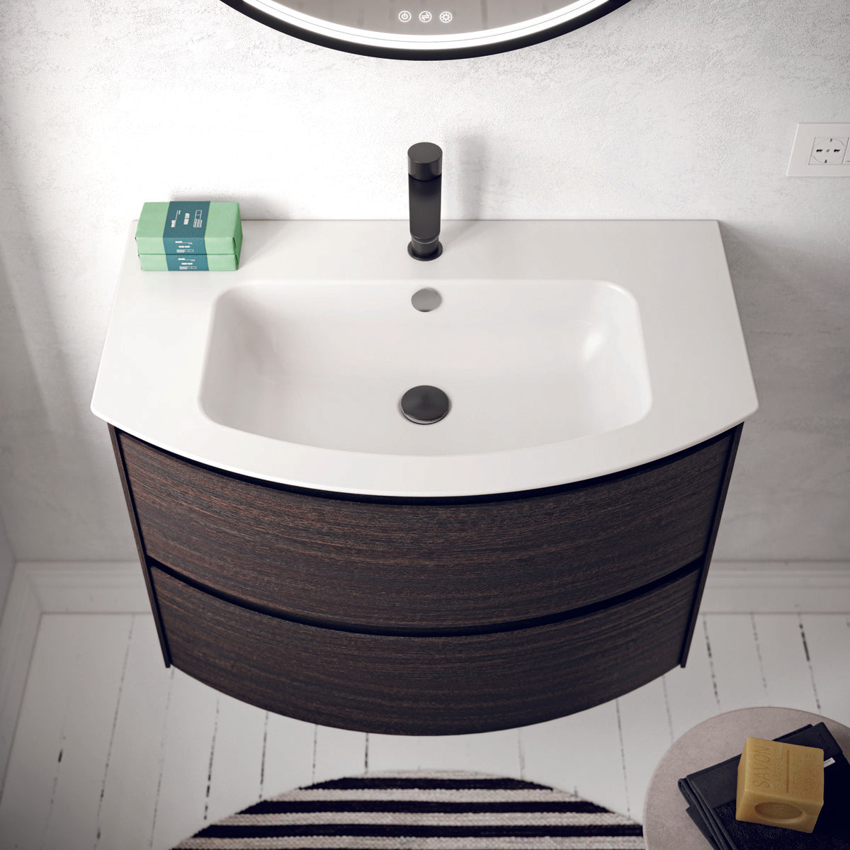 Berloni Mood Countertop Ceramic - White Gloss