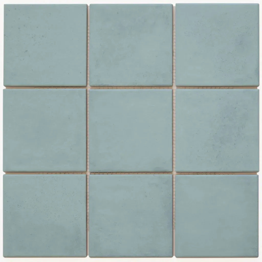 TMF Kasba Square Glazed Porcelain - Turquoise Matte