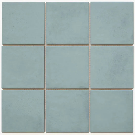 TMF Kasba Square Glazed Porcelain - Turquoise Matte