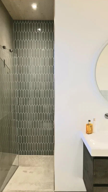 TMF Paris Picket 48x195 - Grey Green Gloss