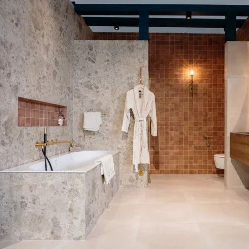 TMF Kasba Square Glazed Porcelain - Terra Matte