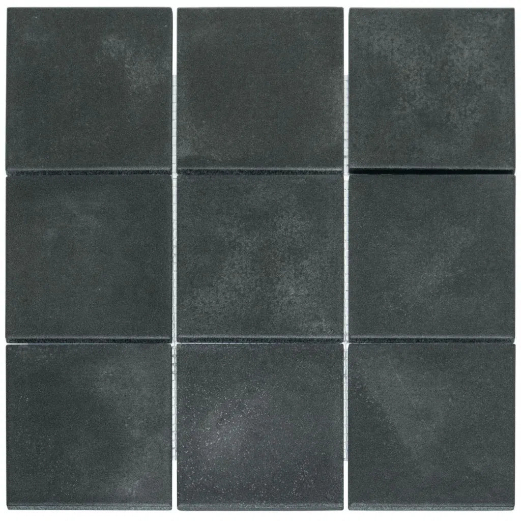 TMF Kasba Square Glazed Porcelain - Black Matte