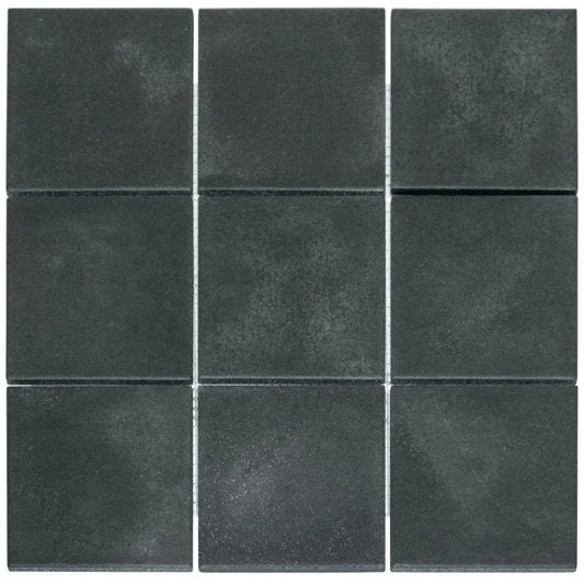 TMF Kasba Square Glazed Porcelain - Black Matte