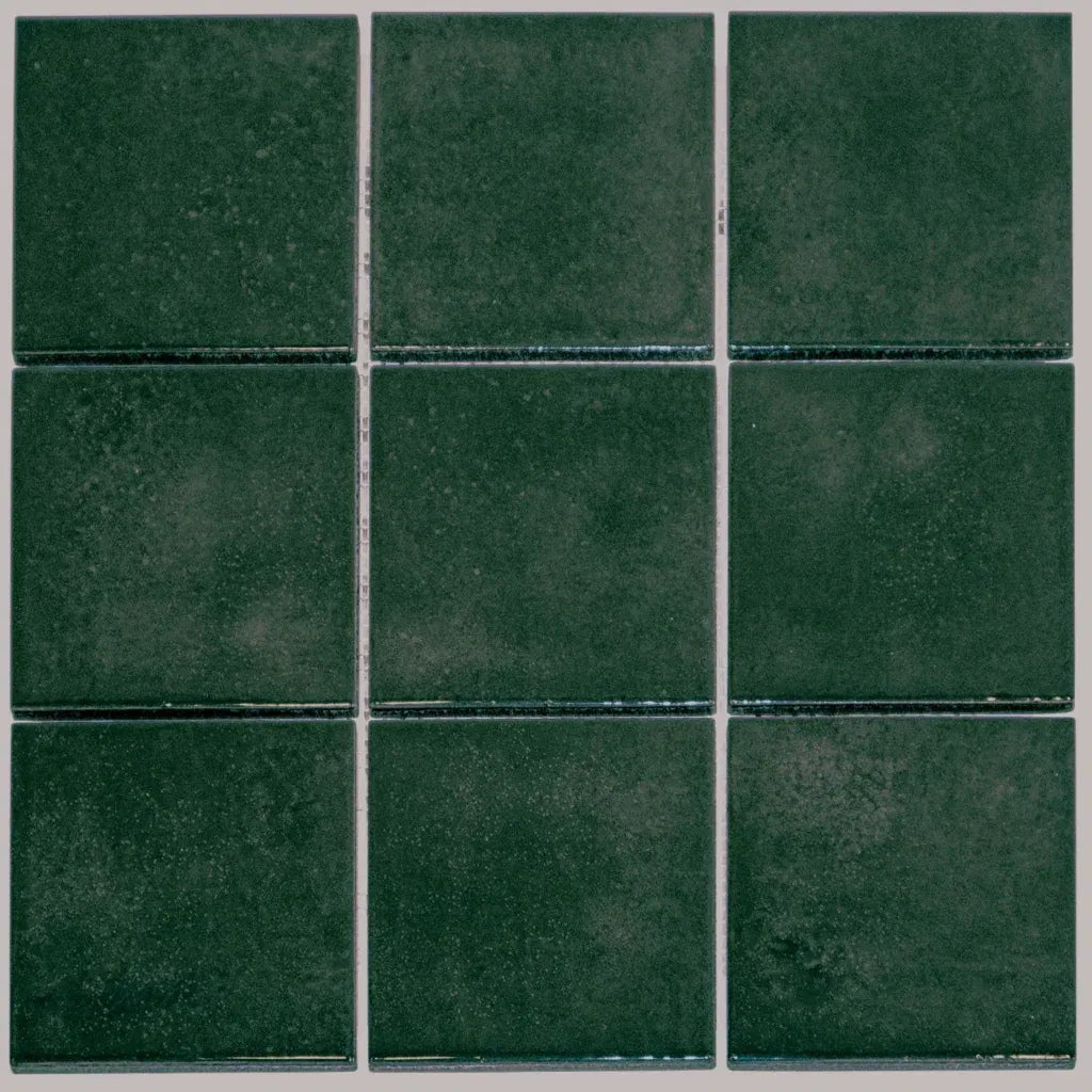 TMF Kasba Square Glazed Porcelain - Forrest Green Gloss