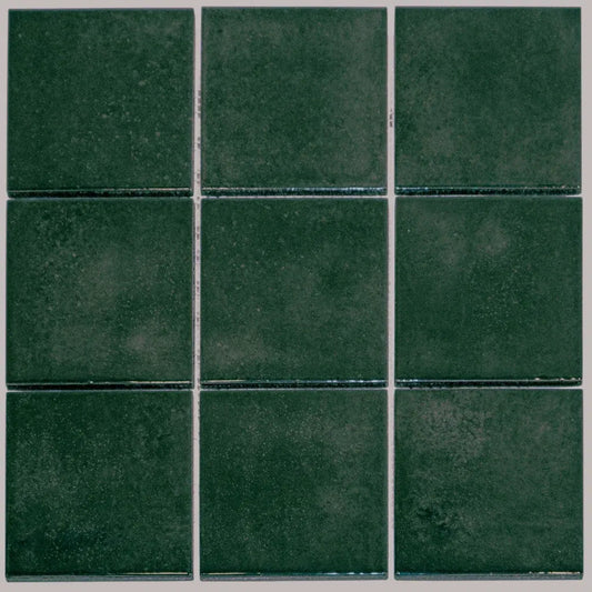 TMF Kasba Square Glazed Porcelain - Forrest Green Gloss