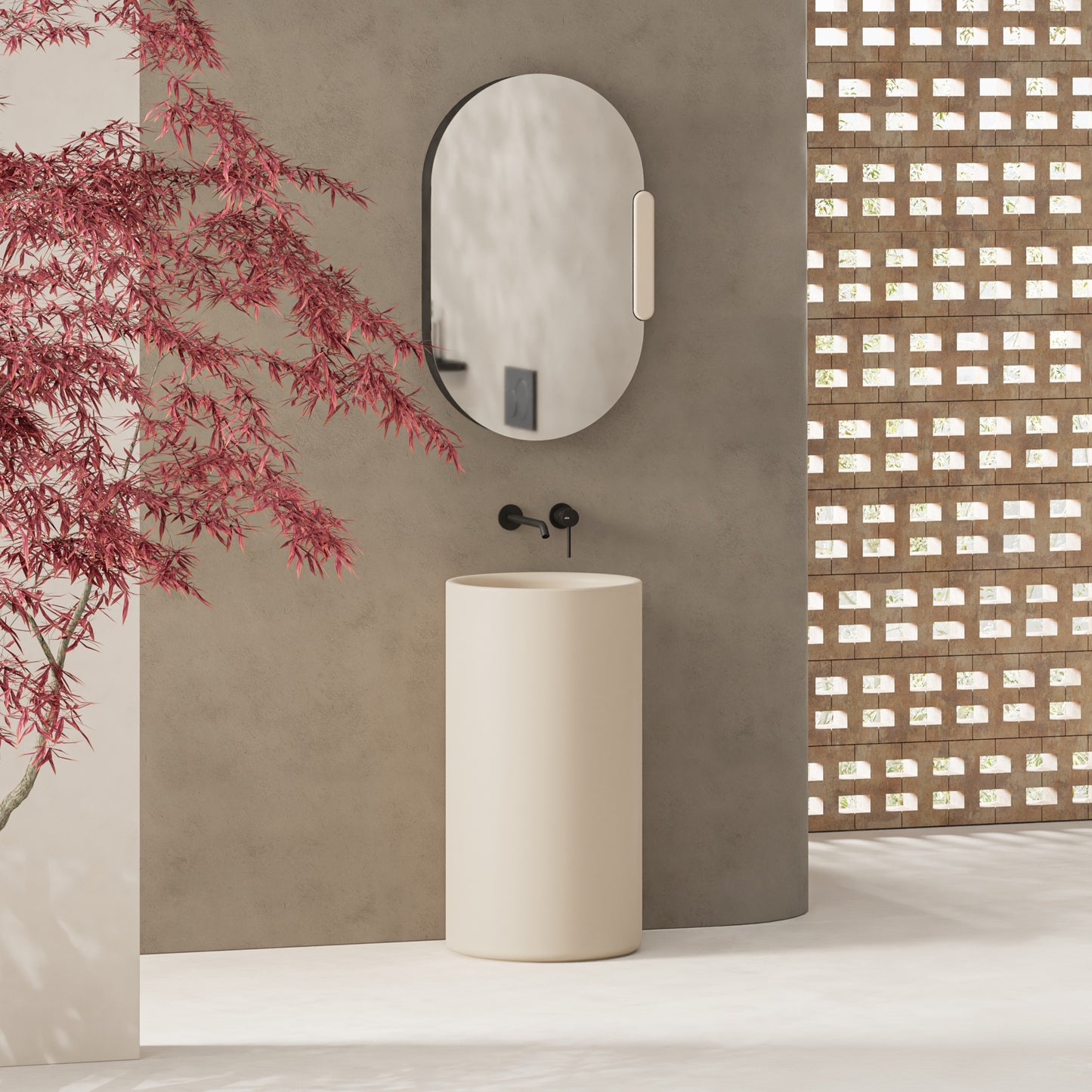 ALICE IDILLA Basin Freestanding 18" Round (Open - wall drain)