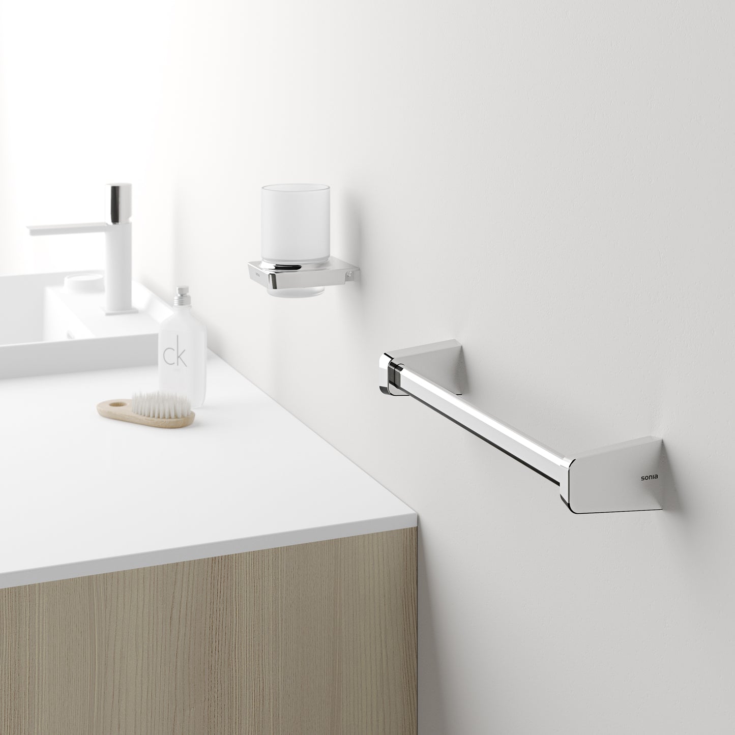 SONIA -S6 Toilet Paper Holder Open left Chrome