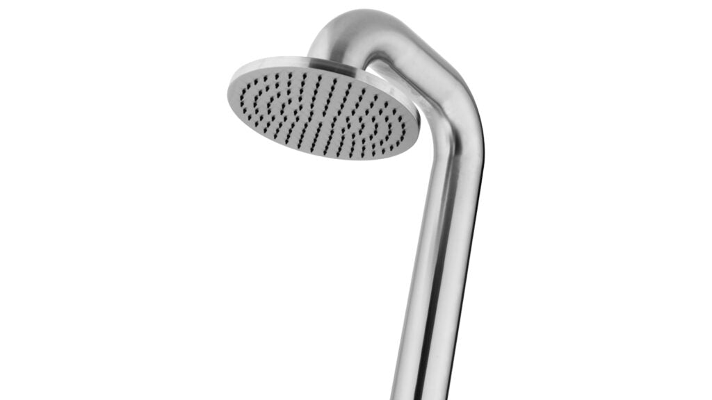 JEE-O Fatline interchangeable Shower head with black nozzles Ø285mm - Brushed